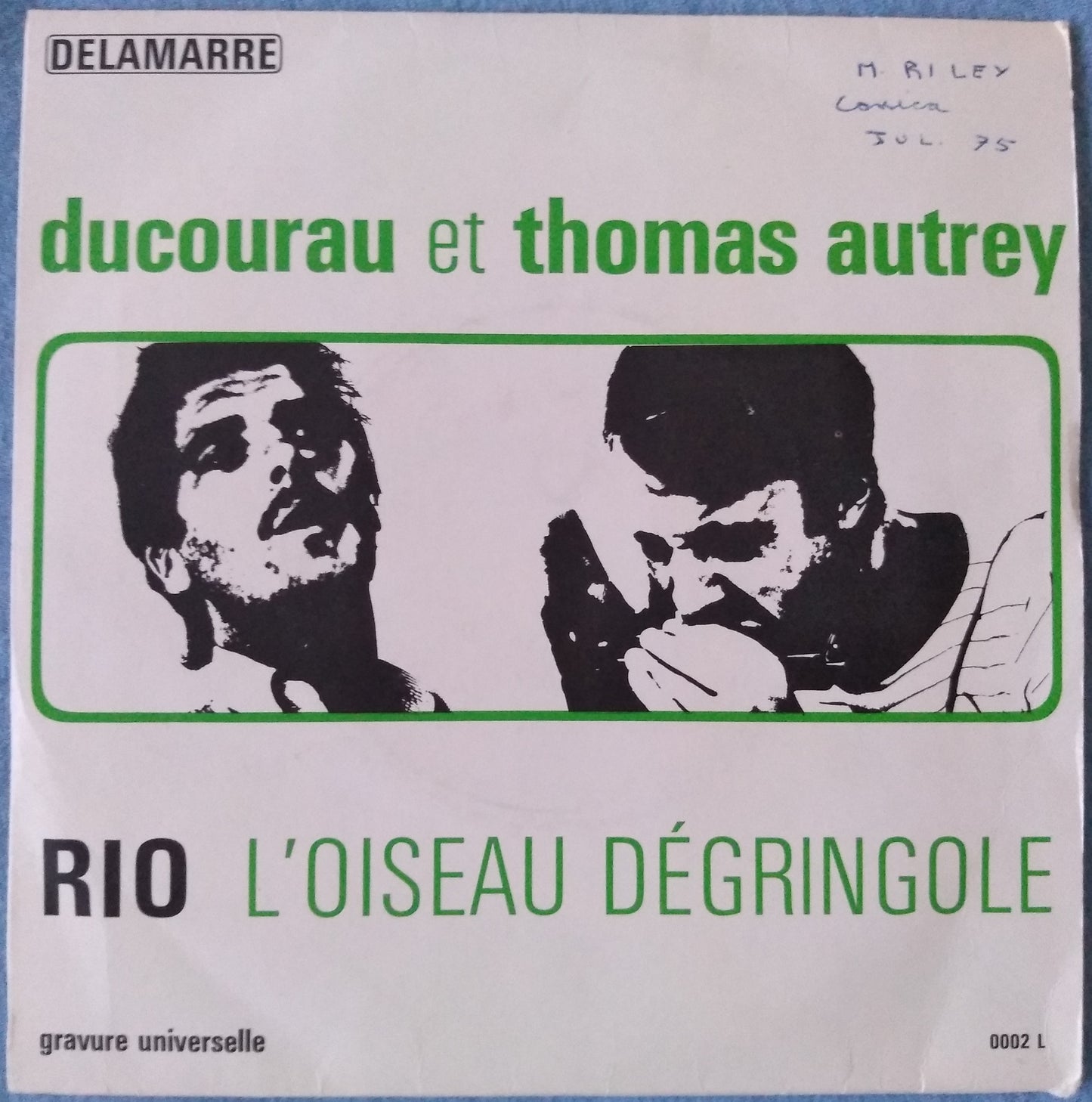 Ducourau Et Thomas Autrey – Rio (Delamarre) 7" vinyl single VG+/VG French