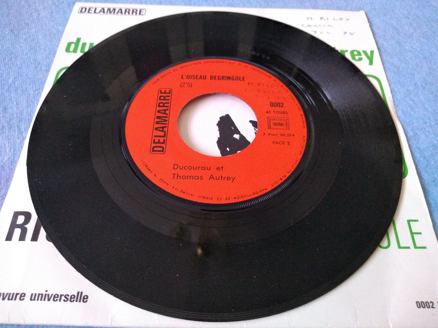 Ducourau Et Thomas Autrey – Rio (Delamarre) 7" vinyl single VG+/VG French