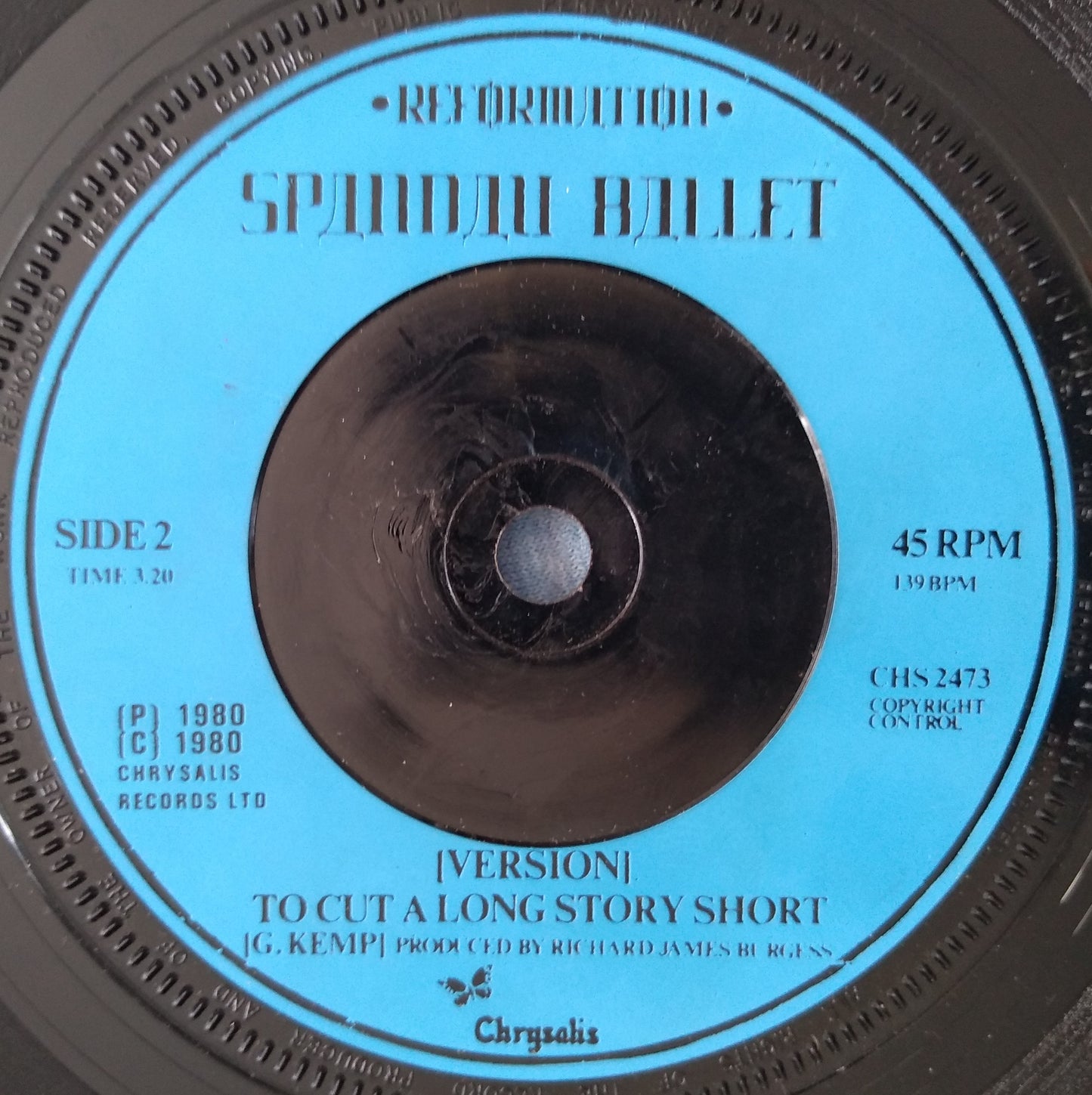 Spandau Ballet- To Cut a Long Story Short (Chrysalis 1980) 7” vinyl single VG/-