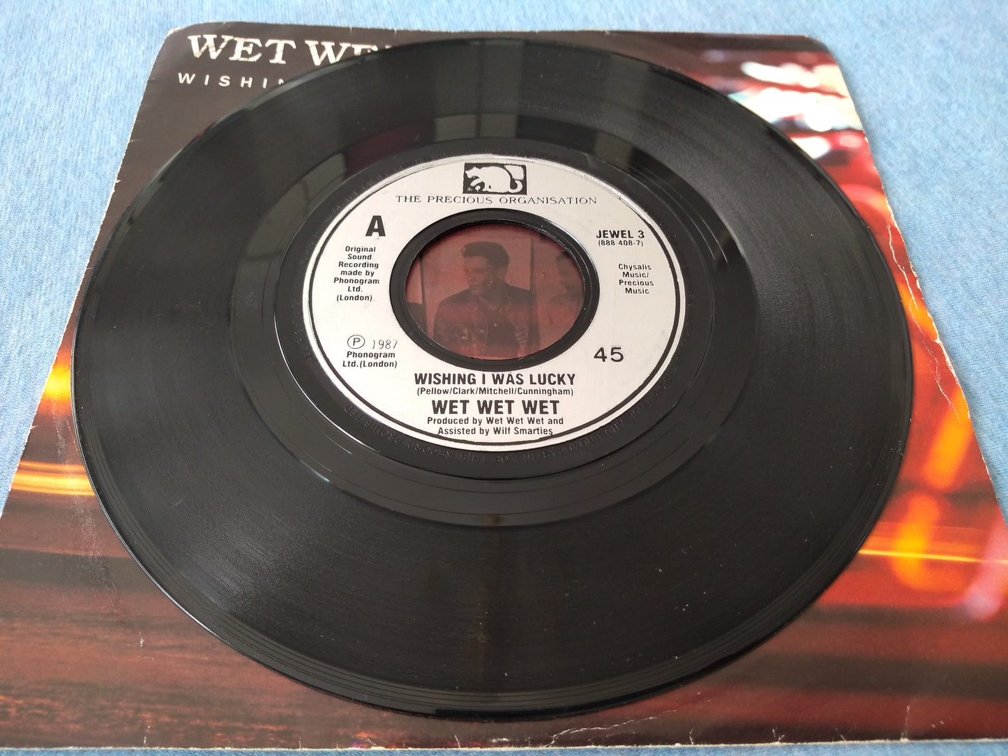 Wet Wet Wet – Wishing I Was Lucky (Precious, 1987) 7" vinyl single VG/VG jukebox centre hole