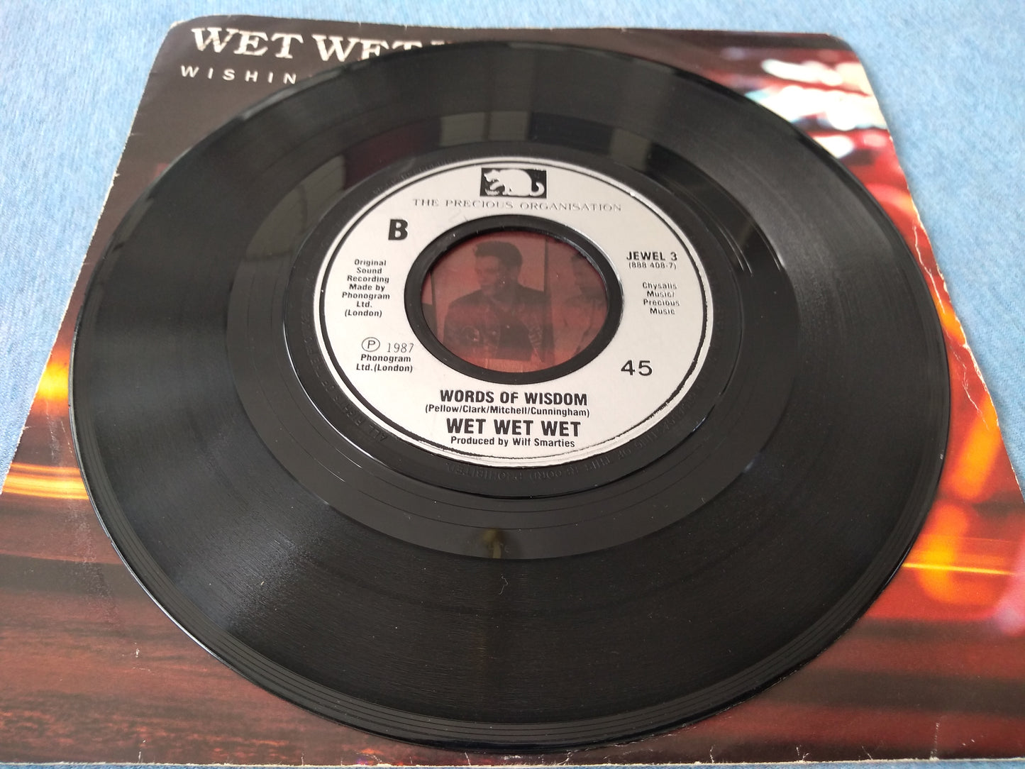 Wet Wet Wet – Wishing I Was Lucky (Precious, 1987) 7" vinyl single VG/VG jukebox centre hole