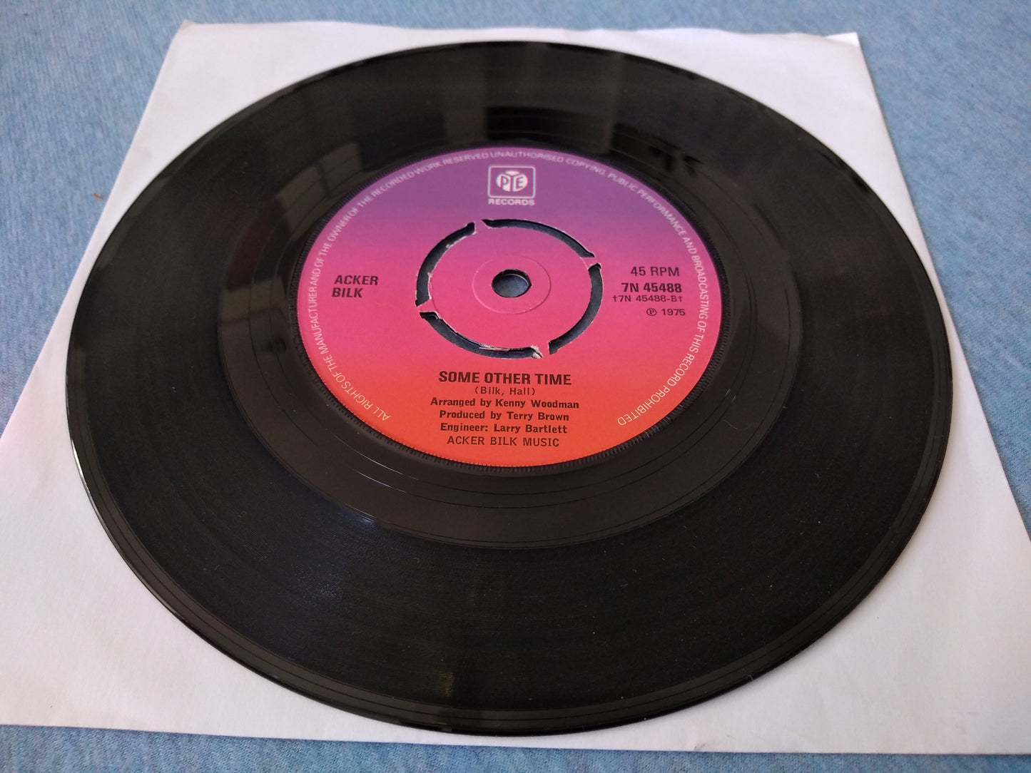 Acker Bilk - Canios Tune (Pye 1975) 7" vinyl single VG/-