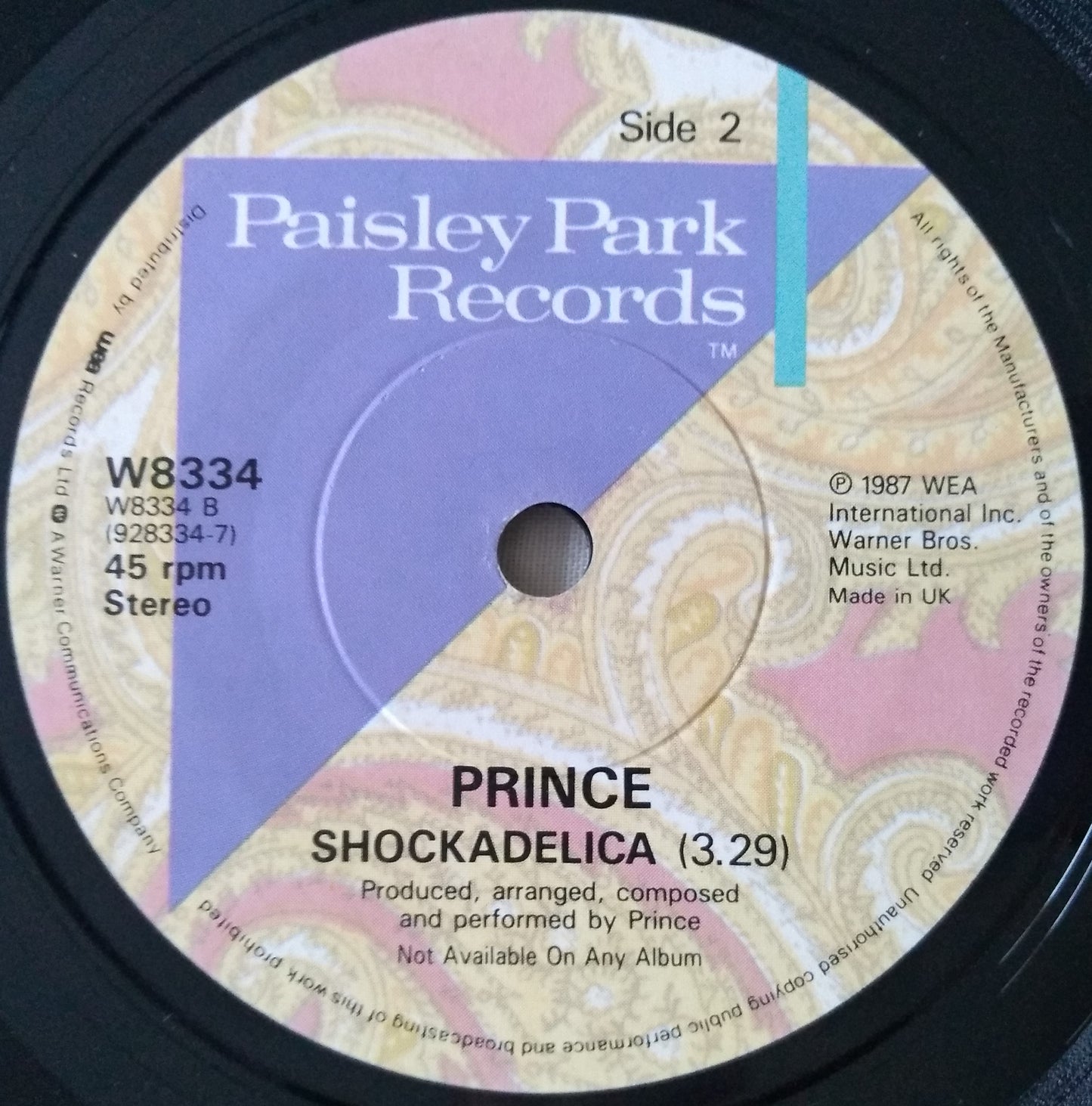 Prince - If I was Your Girlfriend (Paisley Park 1987) 7" vinyl single VG/-