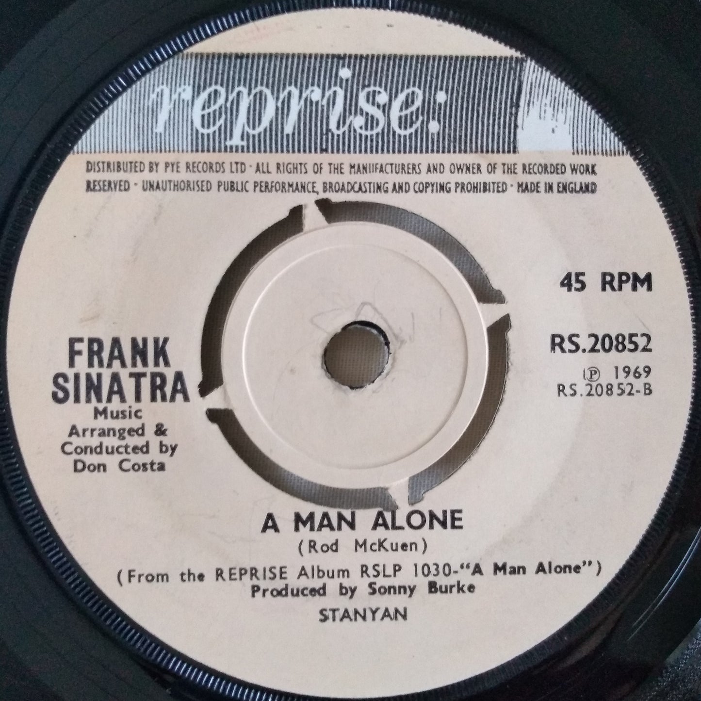 Frank Sinatra – Love's Been Good To Me (Reprise 1969) 7” vinyl single VG/-