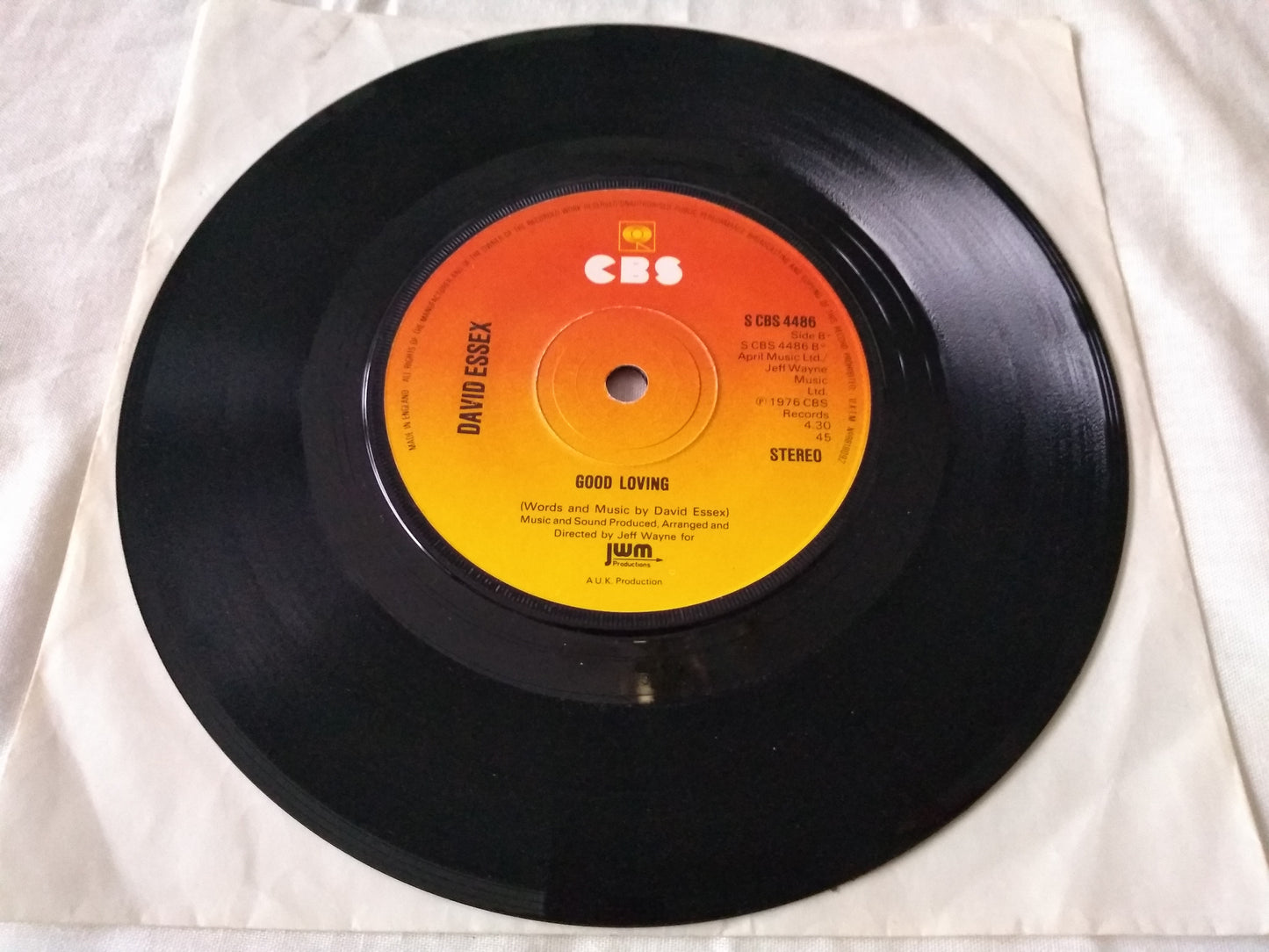 David Essex ‎– Coming Home (CBS 1976) 7" vinyl single VG/-