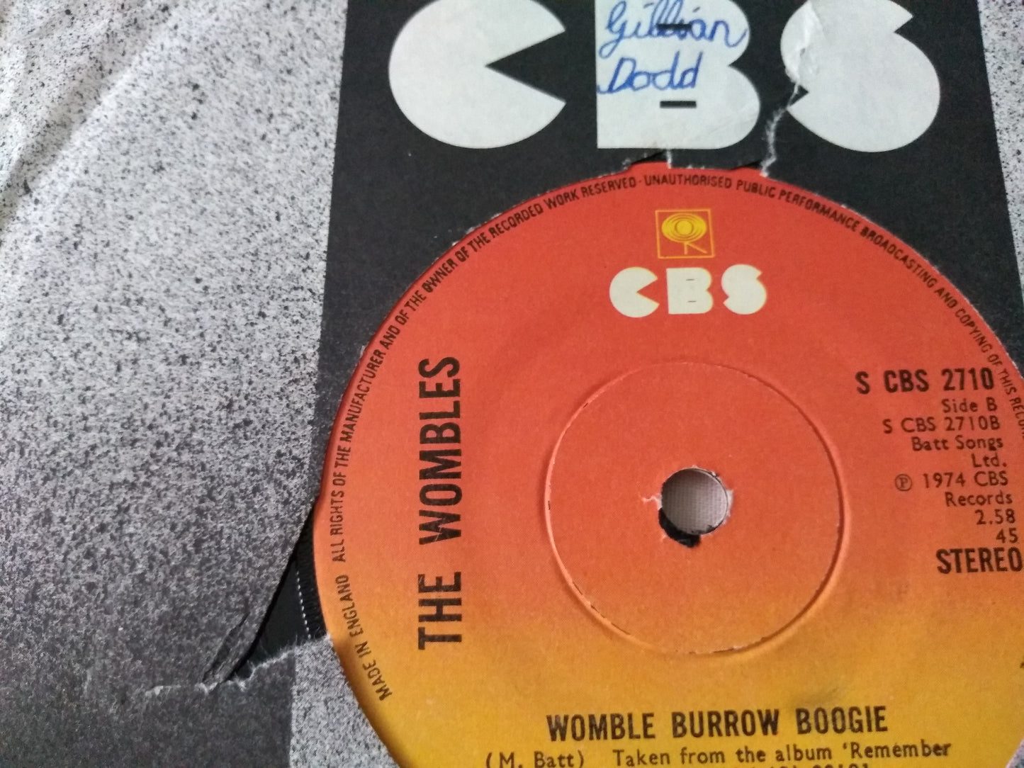 The Wombles - Minuetto Allegretto (CBS 1974) 7" vinyl single VG/G+