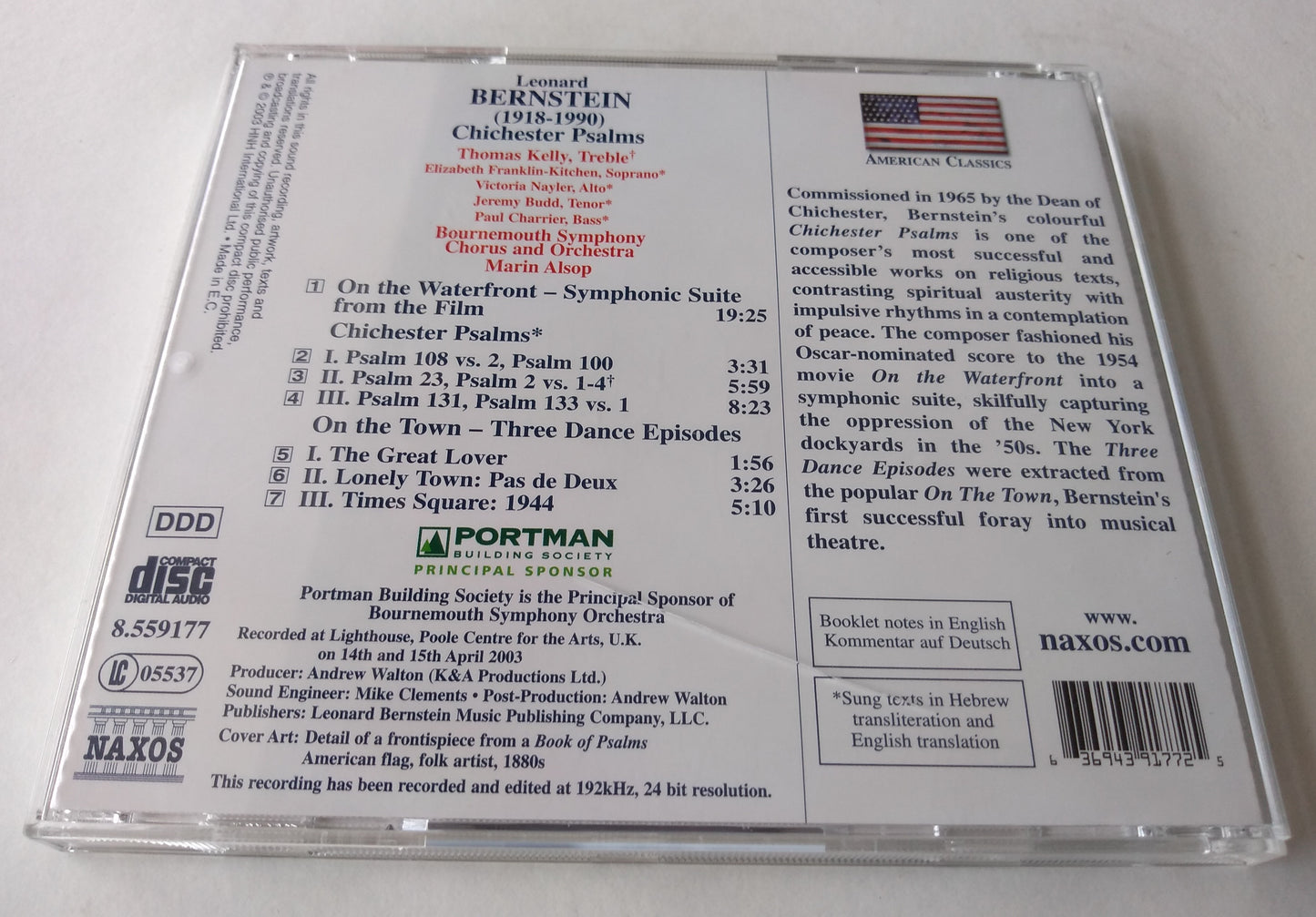 Bernstein - Chichester Psalms CD album