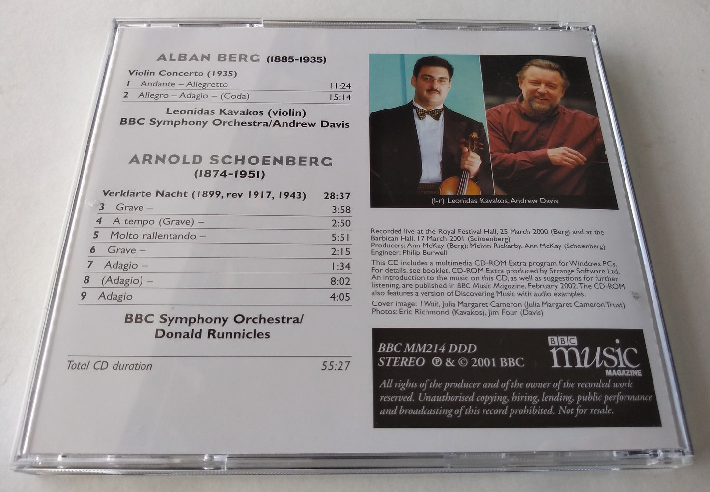 Berg - Violin Concerto CD album