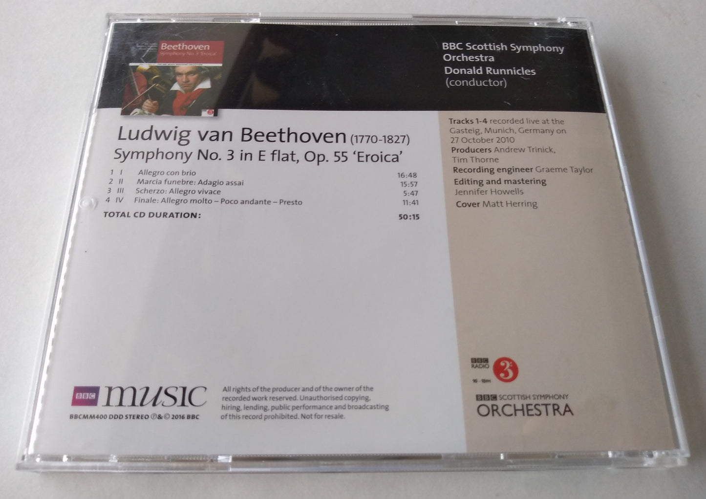 Beethoven - Symphony No. 3 'Eroica' CD album