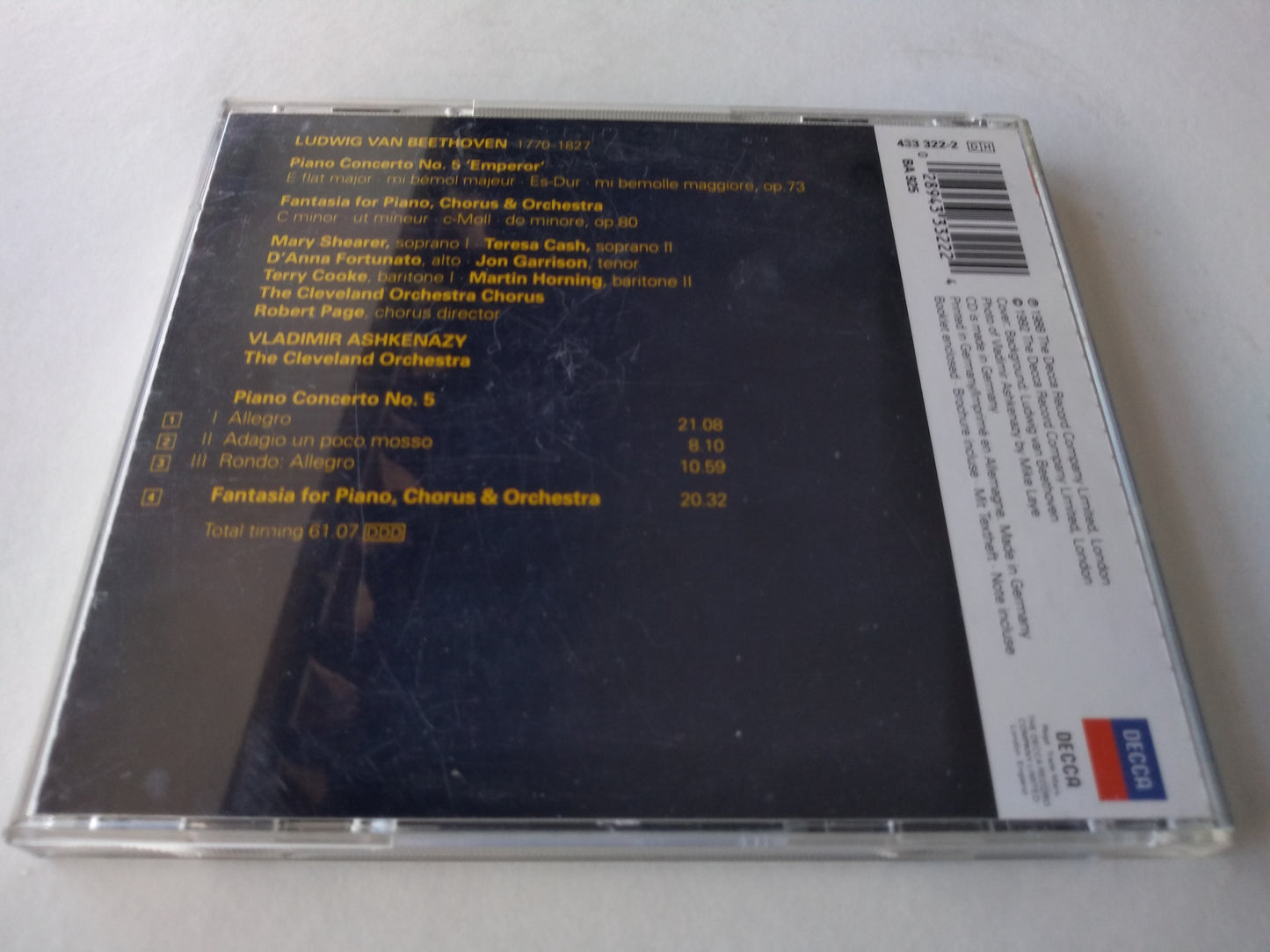 Beethoven, Ashkenazy - Piano Concerto No. 5 CD album