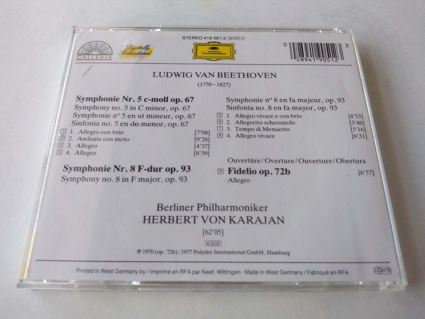 Beethoven, Karajan - Symphonies Nos. 5 & 8 CD album