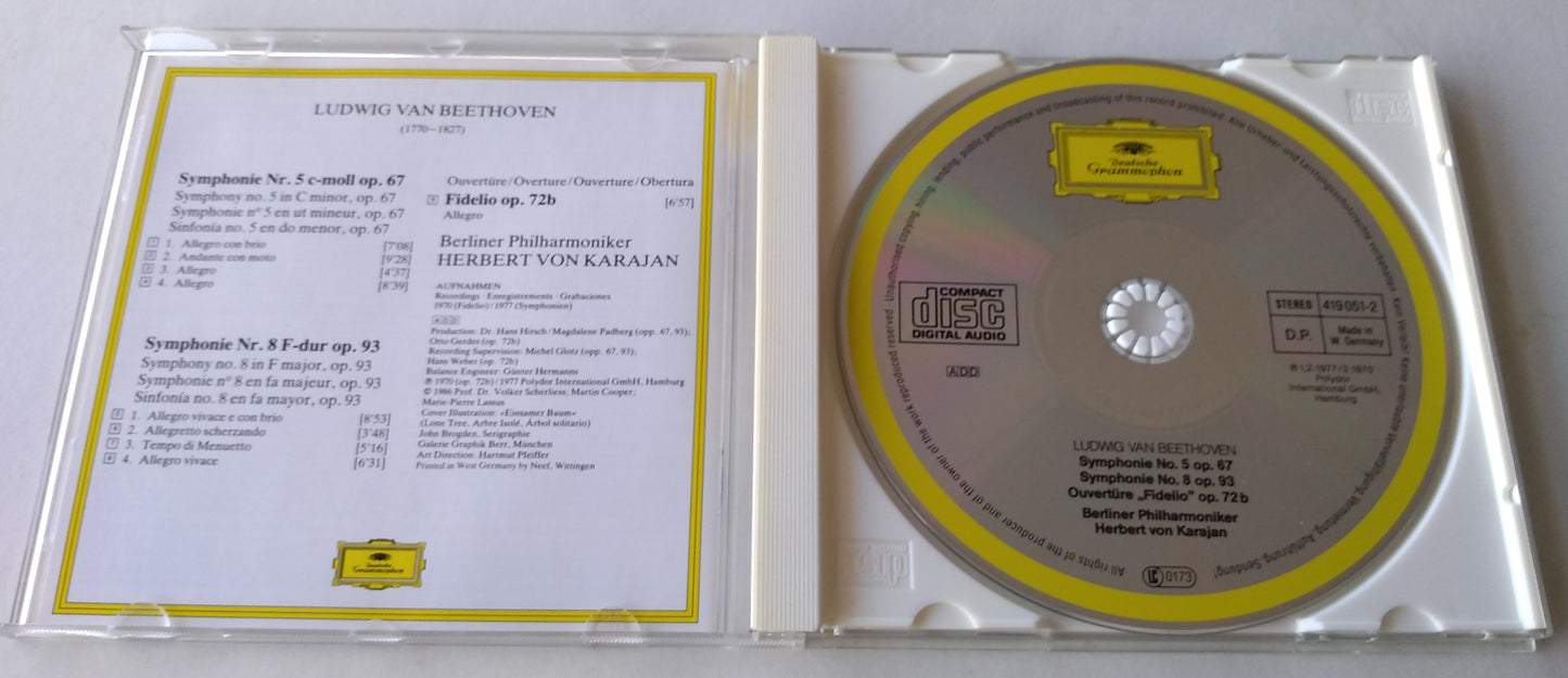 Beethoven, Karajan - Symphonies Nos. 5 & 8 CD album