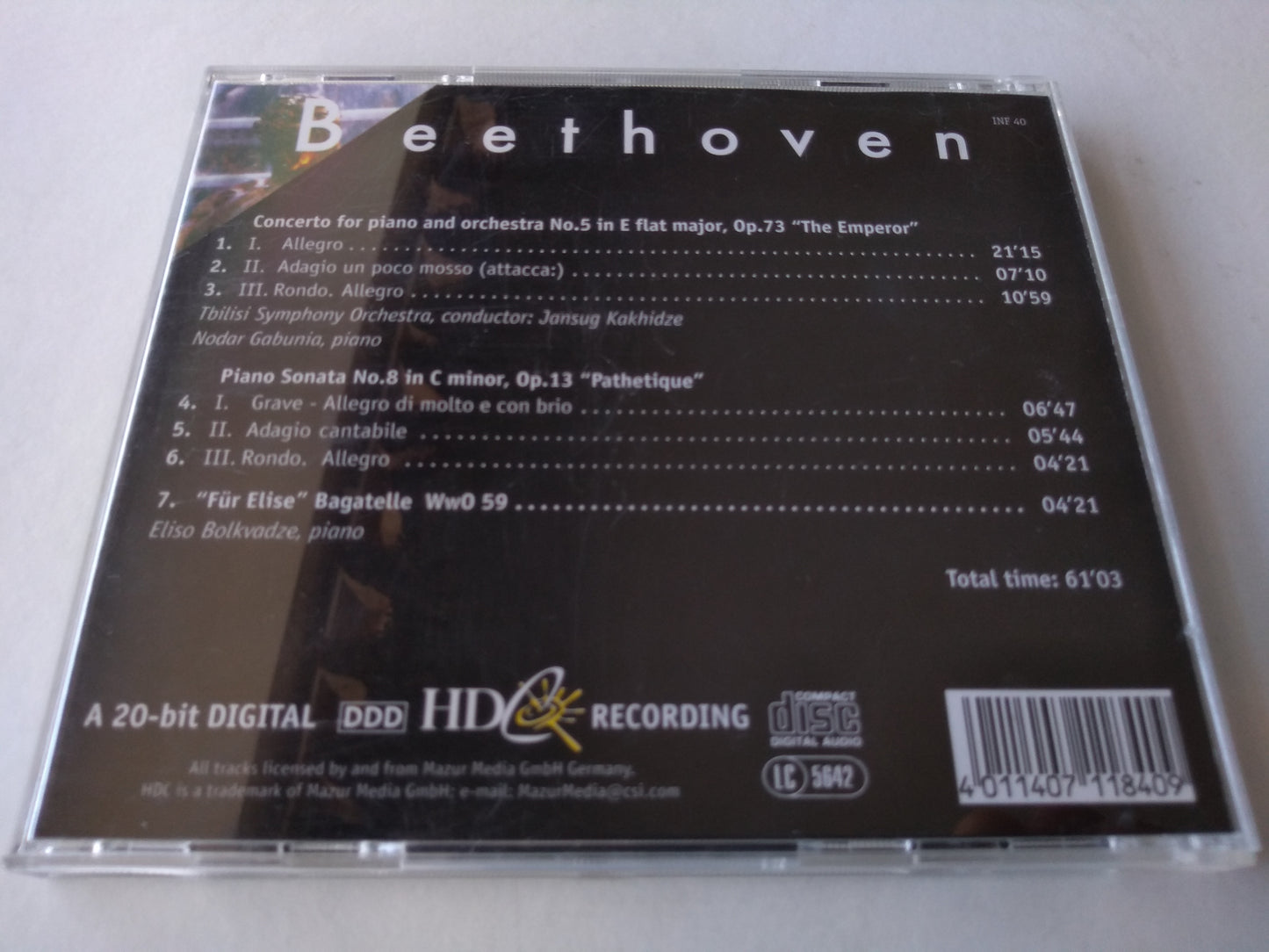 Beethoven – The Emperor CD album