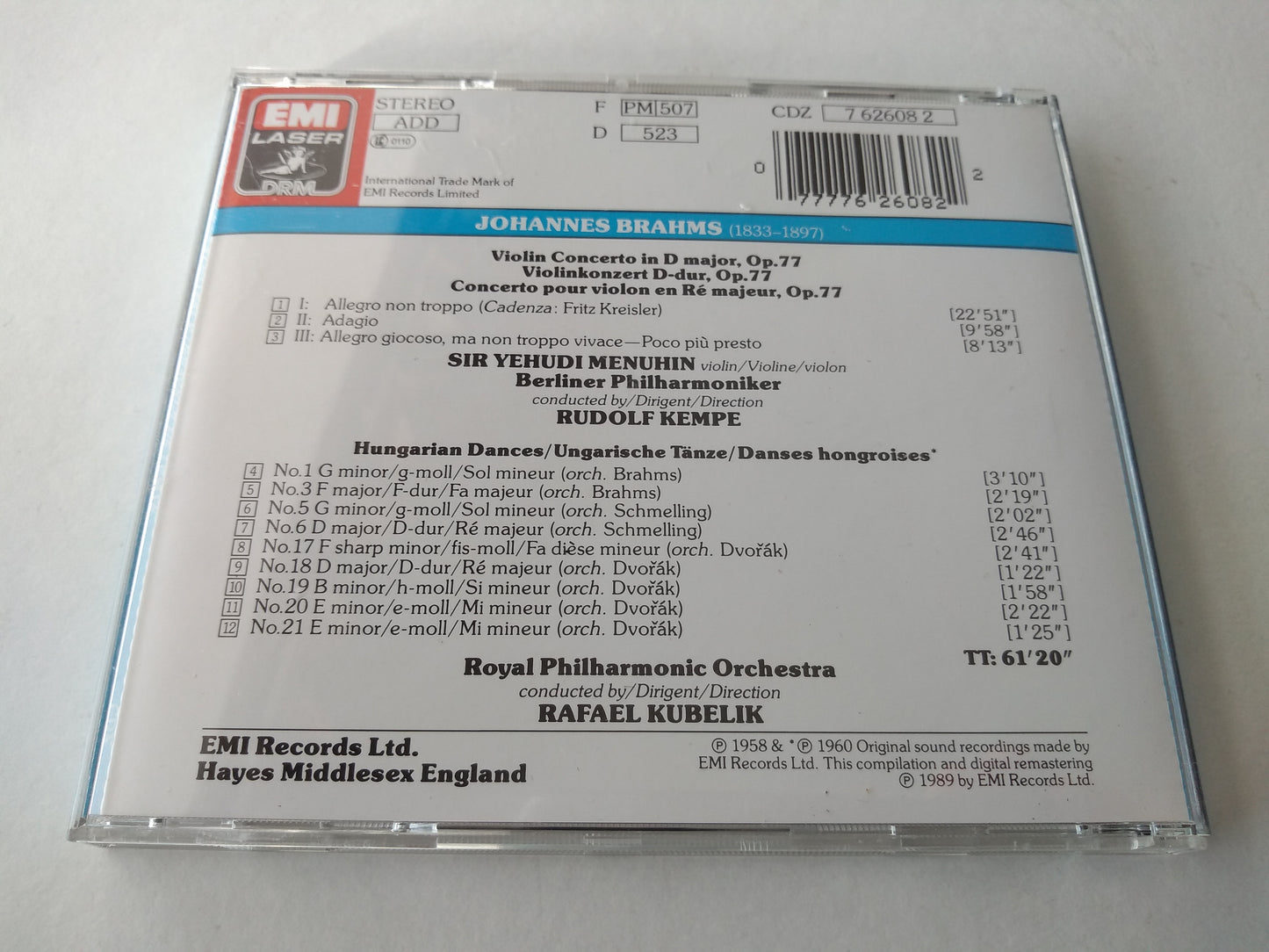 Brahms - Violin Concerto CD album