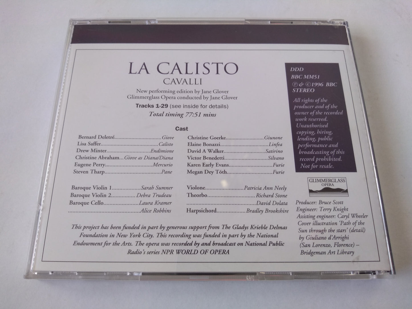 Cavalli - La Calisto CD album