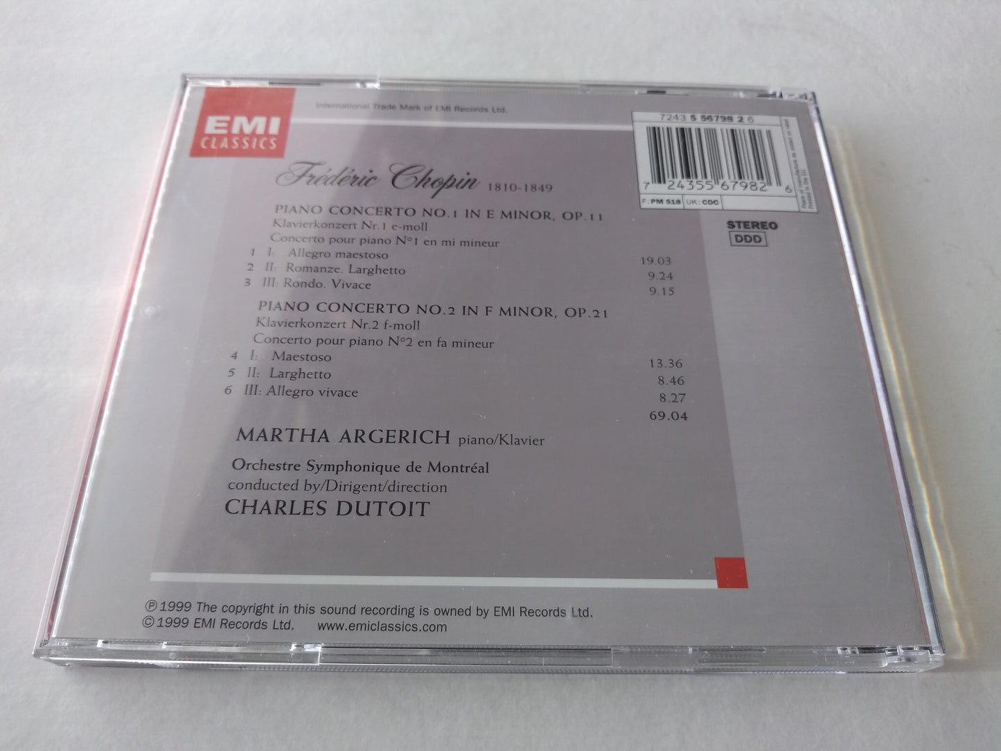 Chopin, Argerich - Piano Concertos Nos. 1 & 2 CD album