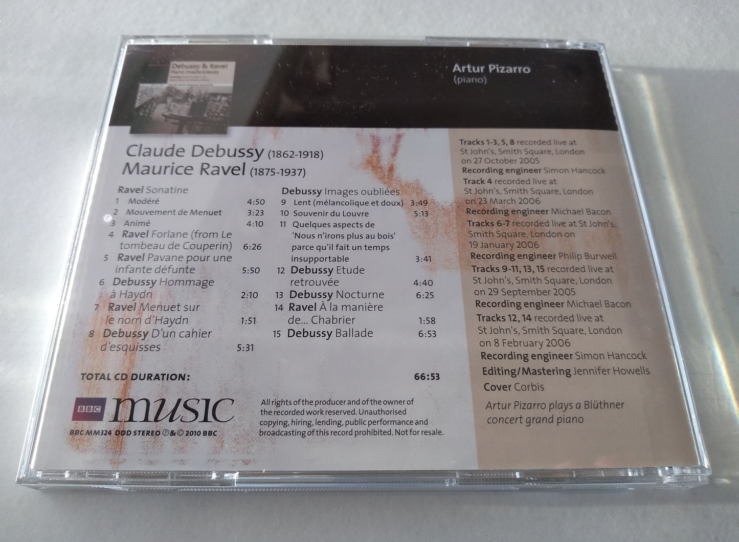 Debussy & Ravel, Artur Pizarro - Piano Masterpieces CD album