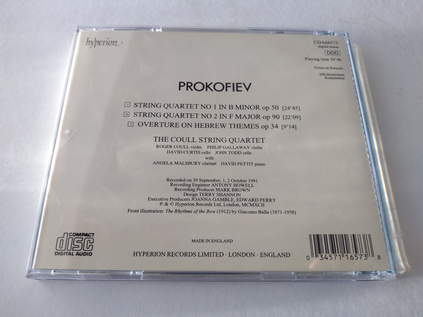 Prokofiev, Coull Quartet – String Quartets (1992) CD album