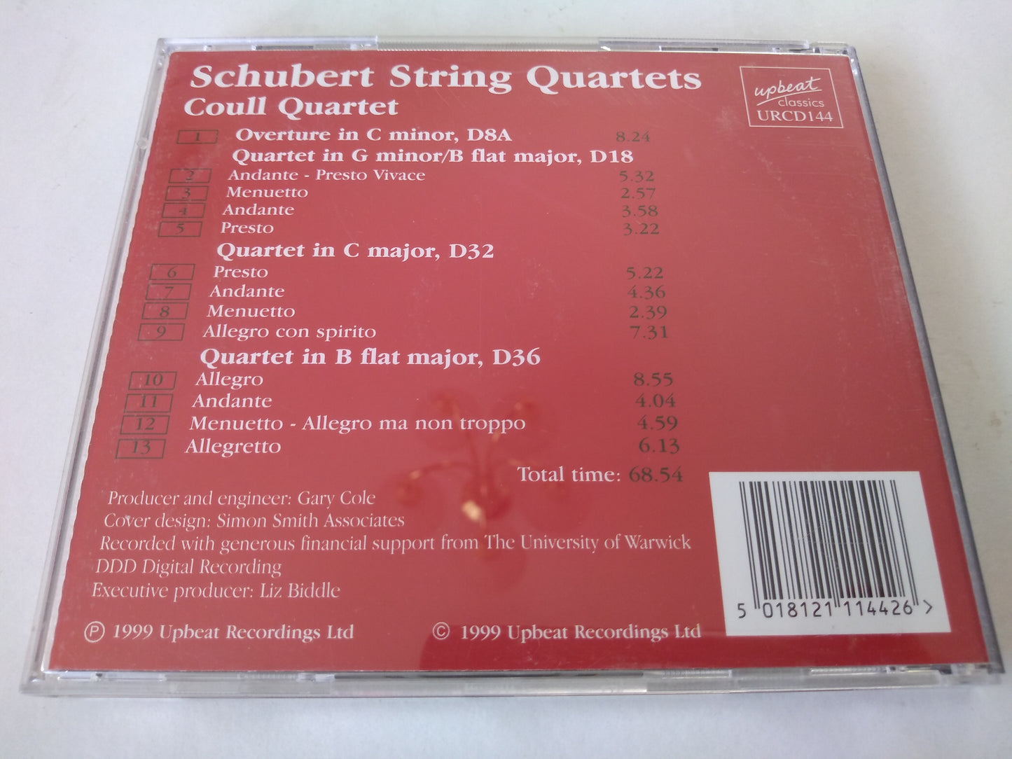 Coull Quartet - Schubert String Quartets Vol 4 (1999) CD album