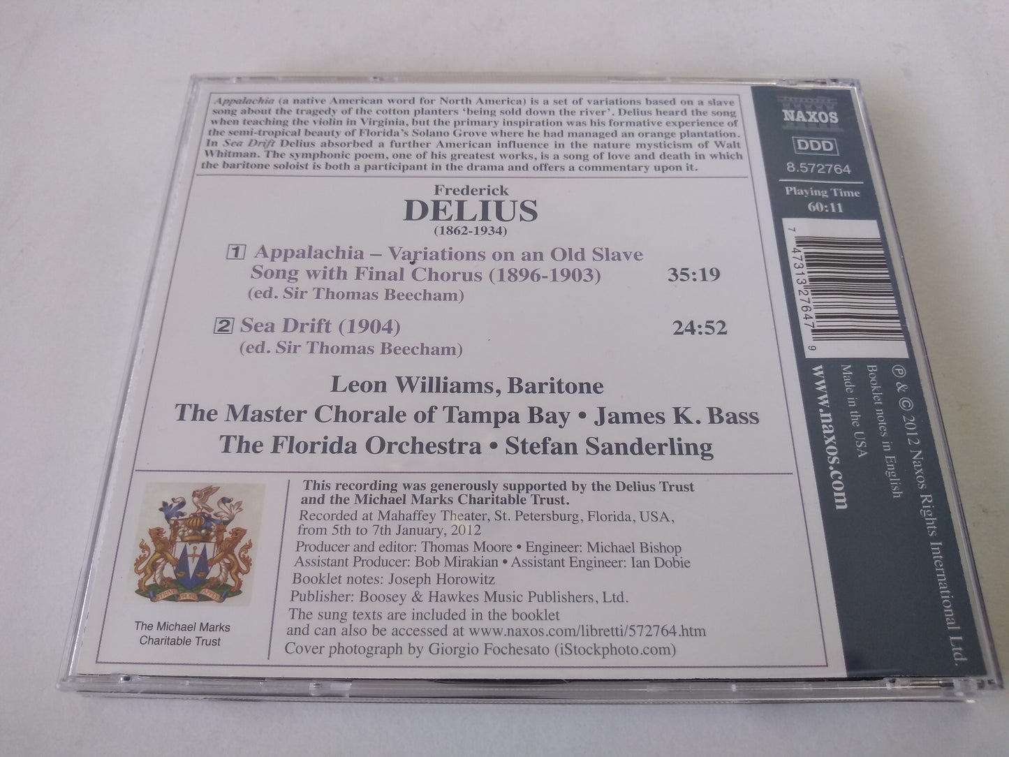 Delius - Appalachia - Sea Drift CD album