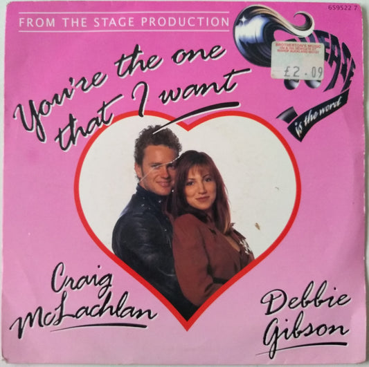 Craig Mclachlan & Debbie Gibson - You're The One That I Want 7" vinyl single VG