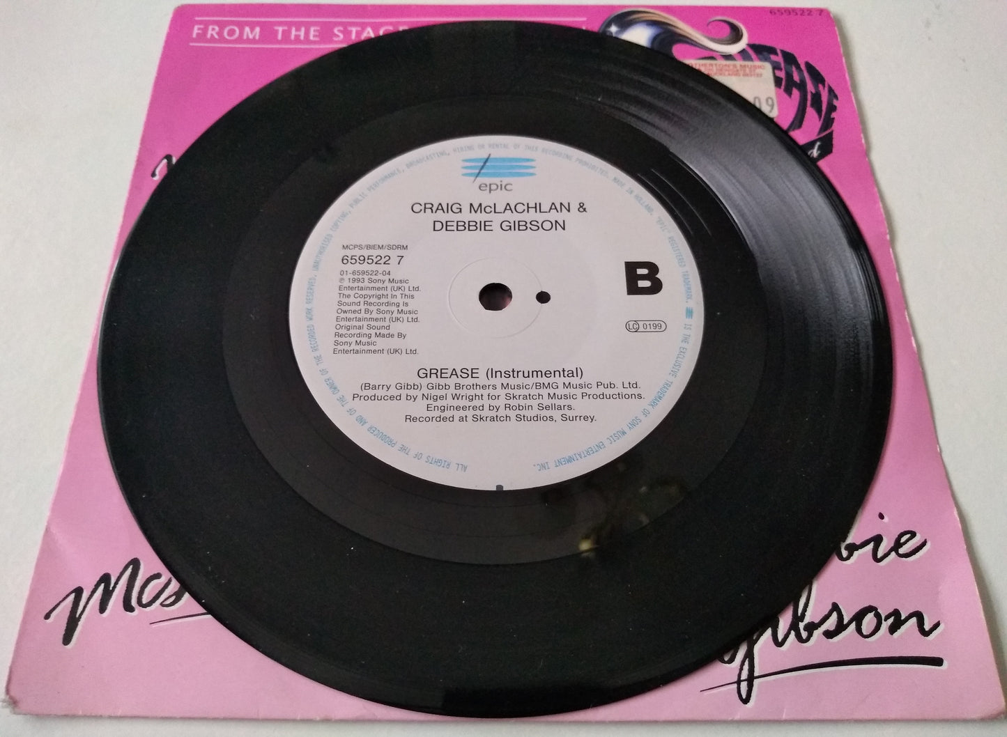 Craig Mclachlan & Debbie Gibson - You're The One That I Want 7" vinyl single VG