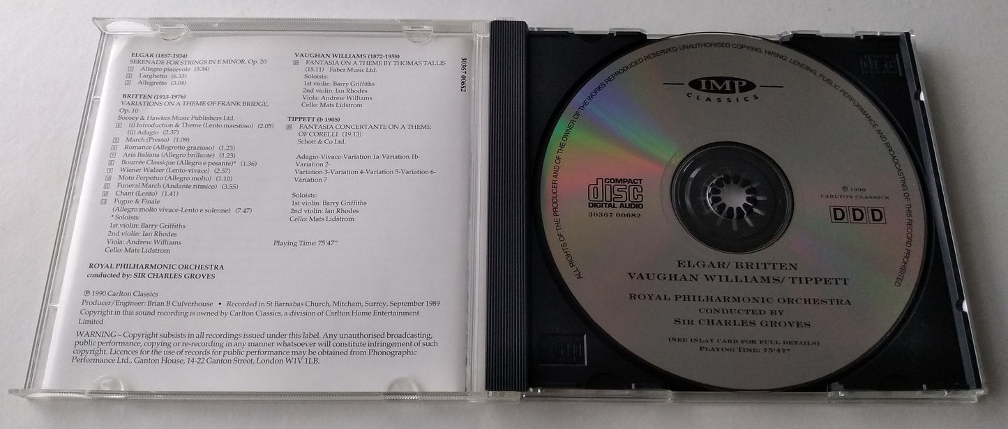 Elgar - Serenade for Strings (1990) CD album Britten, Vaughan Williams