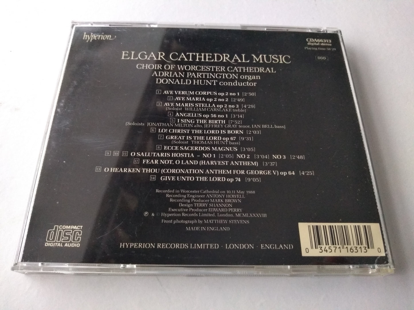 Elgar - Cathedral Music CD album