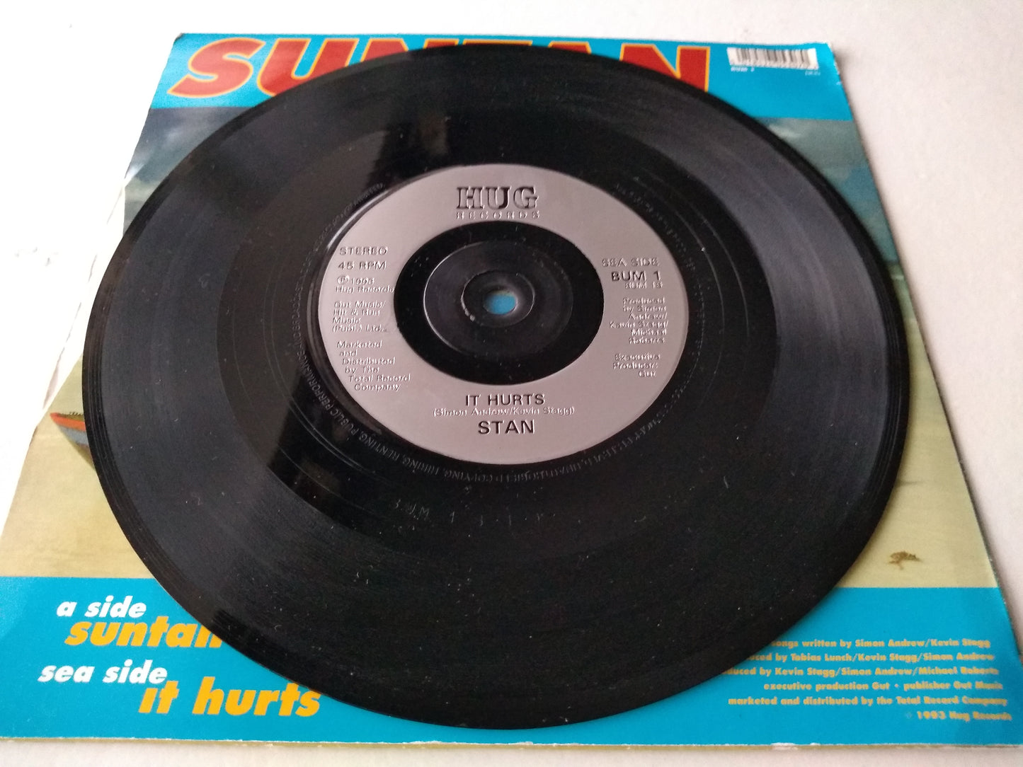 Stan - Suntan (Hug 1993) 7" vinyl P/S single VG/VG