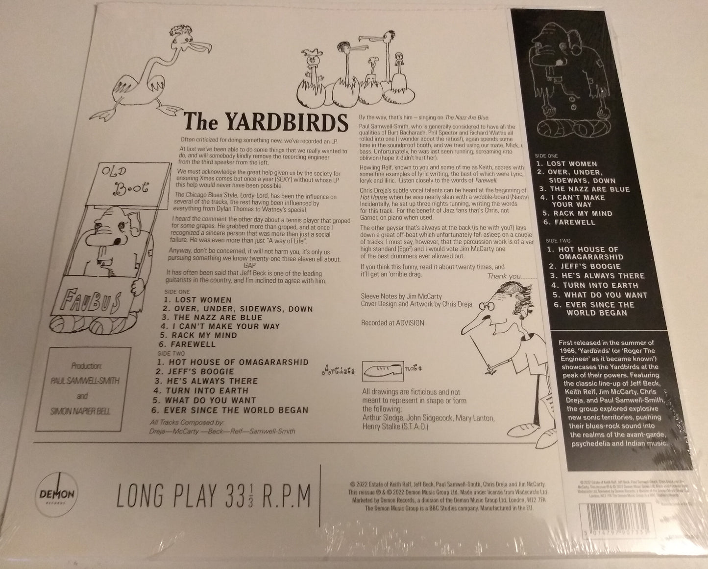 The Yardbirds – Yardbirds Roger The Engineer (Demon 2022) 12" vinyl LP NEW