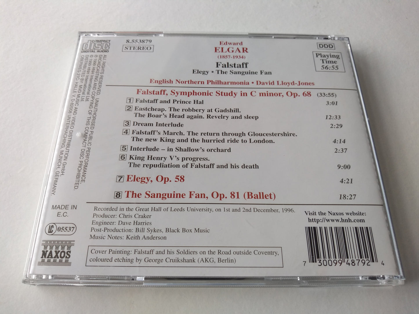 Elgar - Falstaff • Elegy • The Sanguine Fan CD album