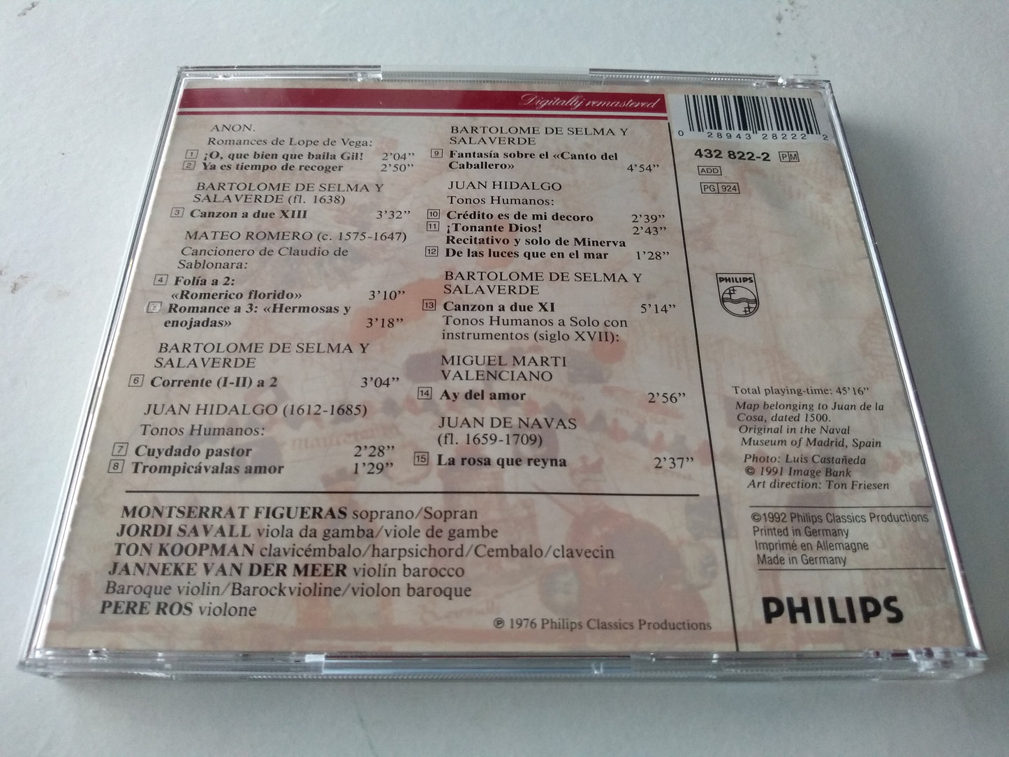 Montserrat Figueras • Jordi Savall • Ton Koopman ‎– Spanish Baroque Music CD