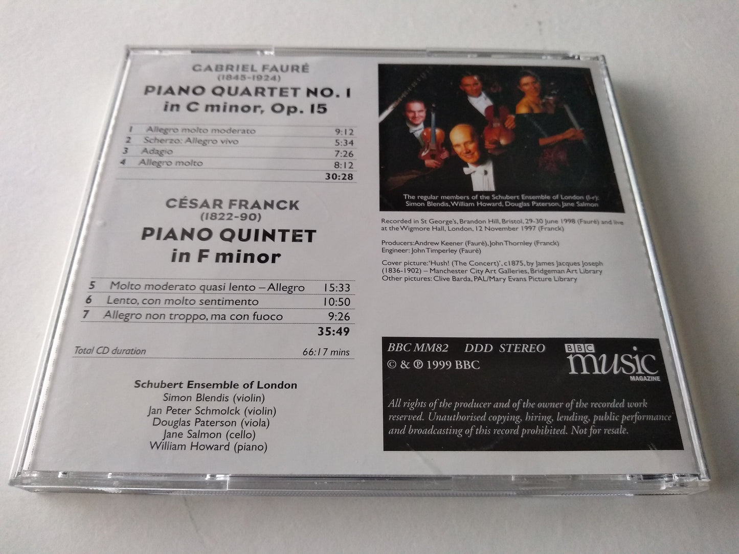 Fauré - Piano Quartet No.1 (1999) CD album