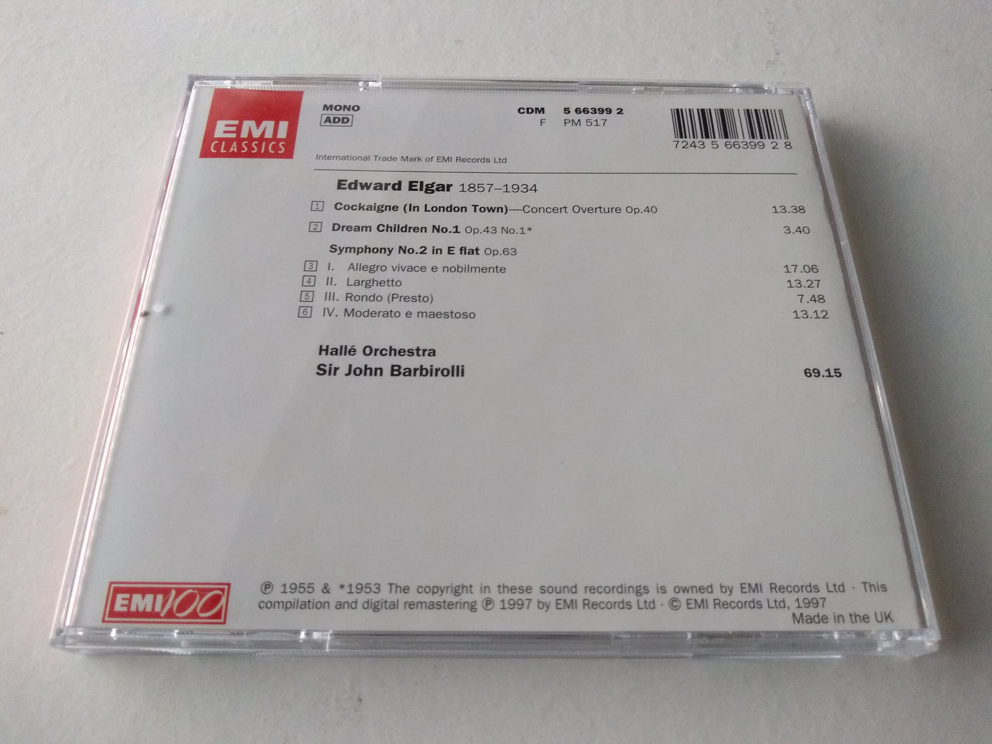 Edward Elgar - Symphony No. 2 / Cockaigne Overture (1997) CD album