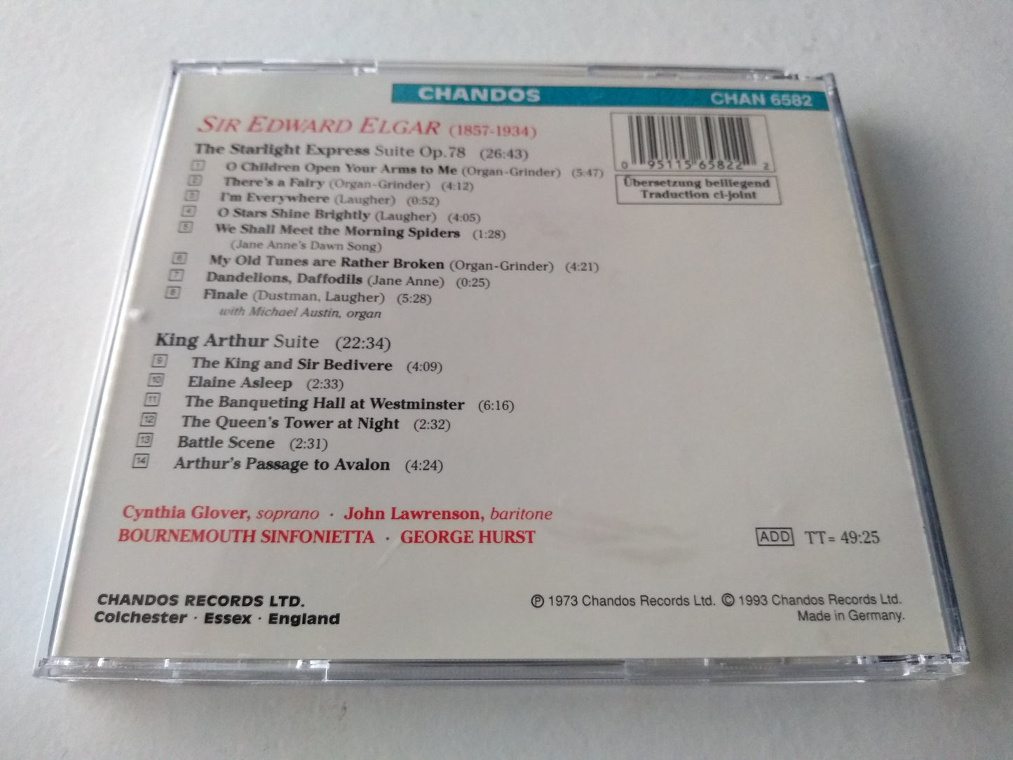 Edward Elgar - The Starlight Express Suite; King Arthur Suite (1993) CD album