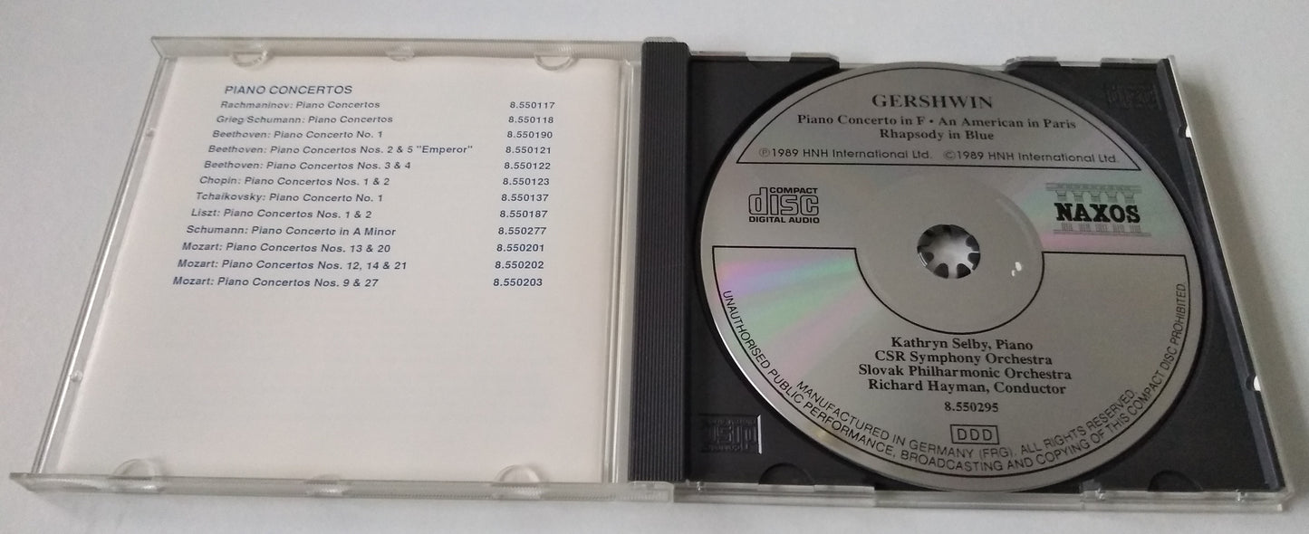 Gershwin - Rhapsody In Blue • An American In Paris • Piano Concerto CD