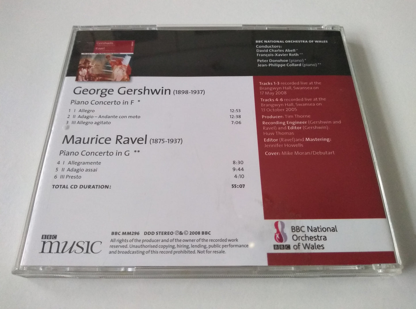 Gershwin, Ravel – Piano Concerto In F / Piano Concerto In G (2008) CD album