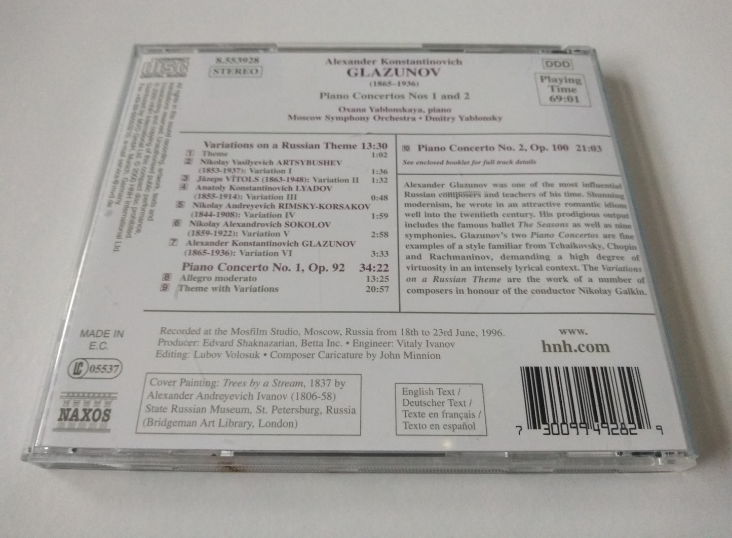 Glazunov - Piano Concertos Nos 1 And 2 (2000) CD album