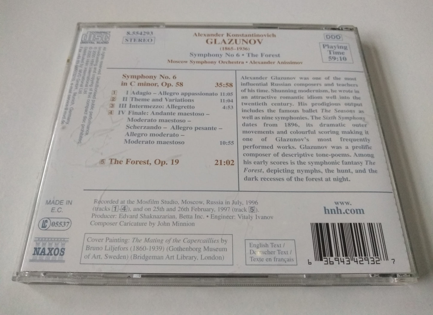 Glazunov - Symphony No. 6 • The Forest (Fantasy) (2000) CD album