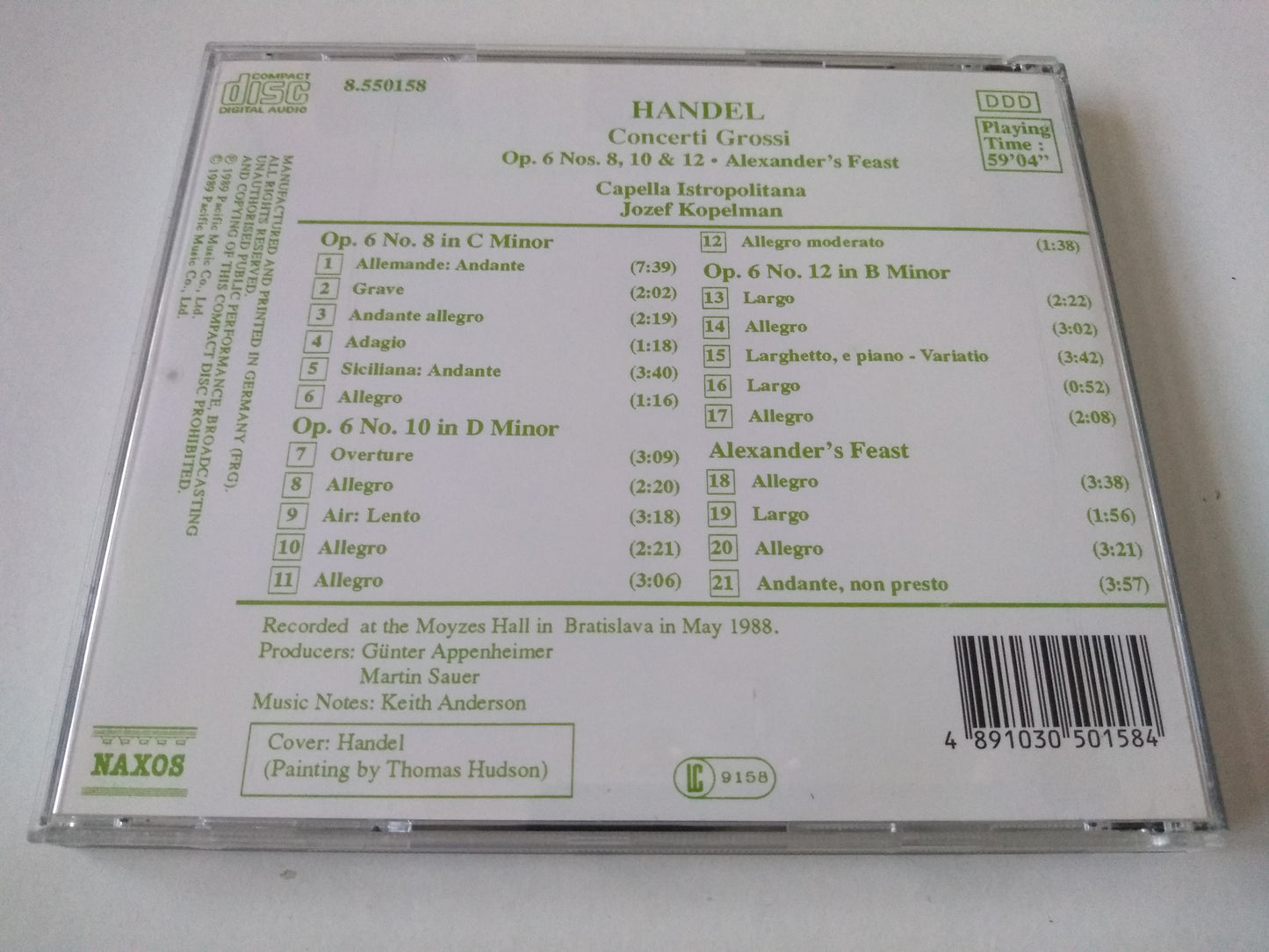 Handel - Concerti Grossi Op 6 CD album