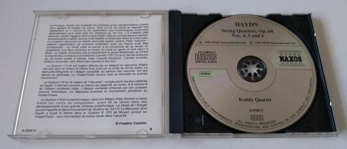 Joseph Haydn - String Quartets Nos 4 - 6 (1993) CD album