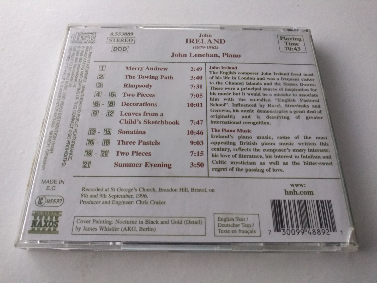 Ireland - Piano Works Vol. 2 (1999) CD album