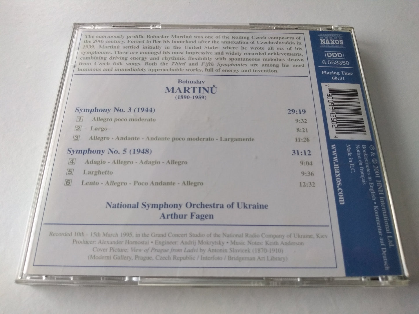 Martinu - Symphonies Nos. 3 And 5 (2001) CD album