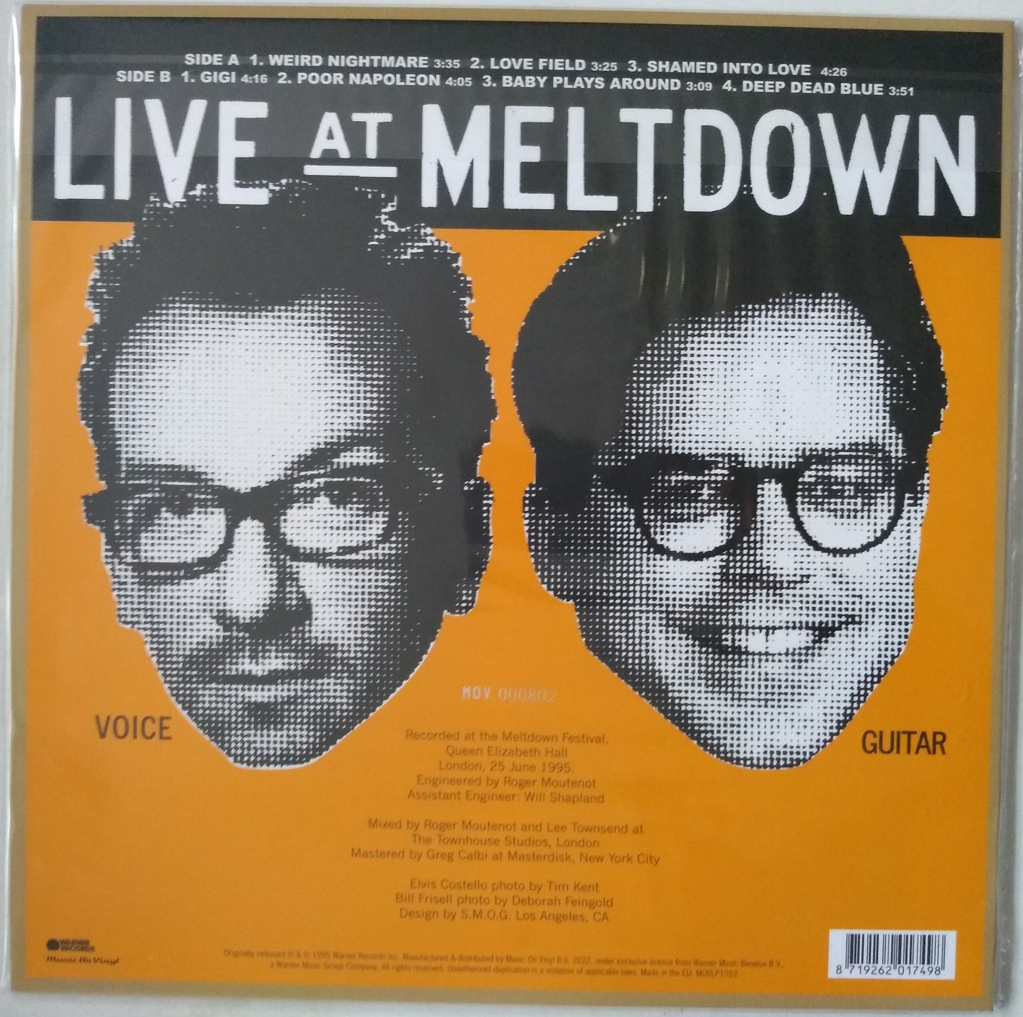 Elvis Costello And Bill Frisell – Deep Dead Blue (Live 25 June 95) 12" LP NEW