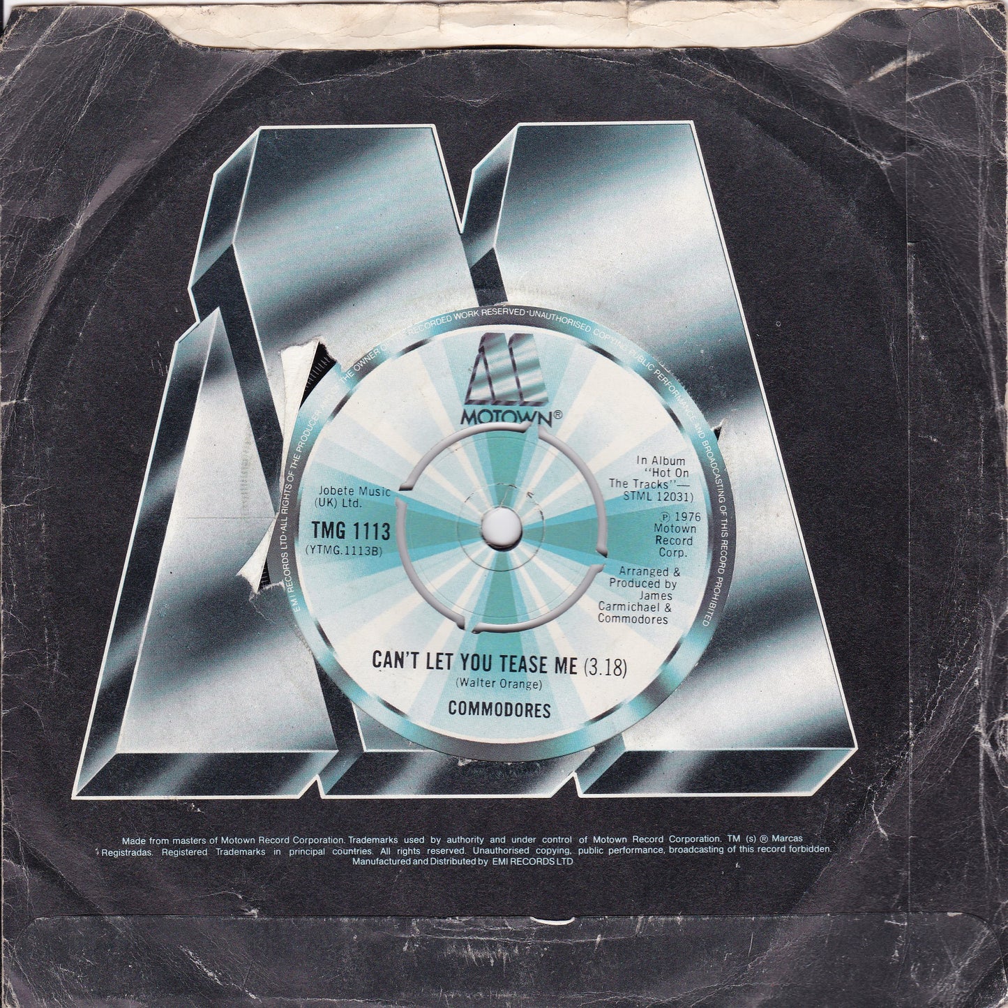 Commodores ‎– Three Times A Lady (Motown 1978) 7" vinyl single G+/G+