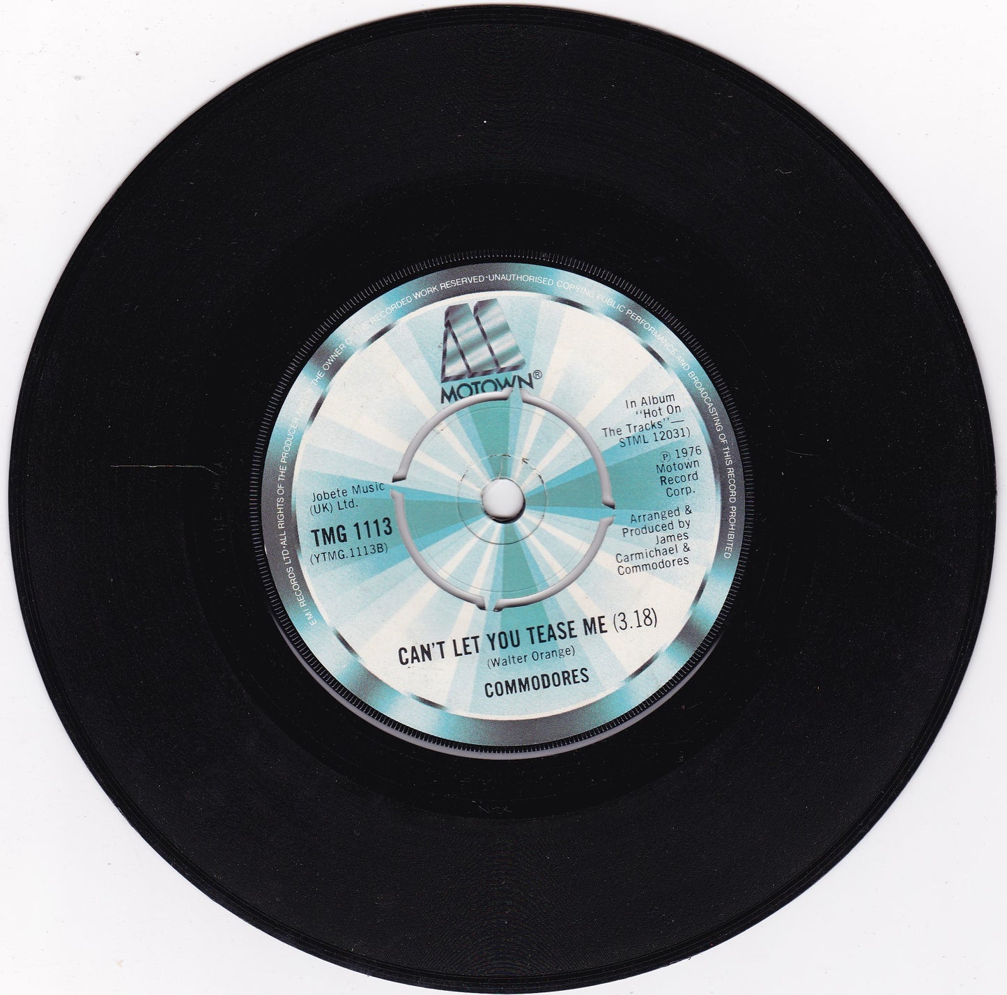 Commodores ‎– Three Times A Lady (Motown 1978) 7" vinyl single G+/G+