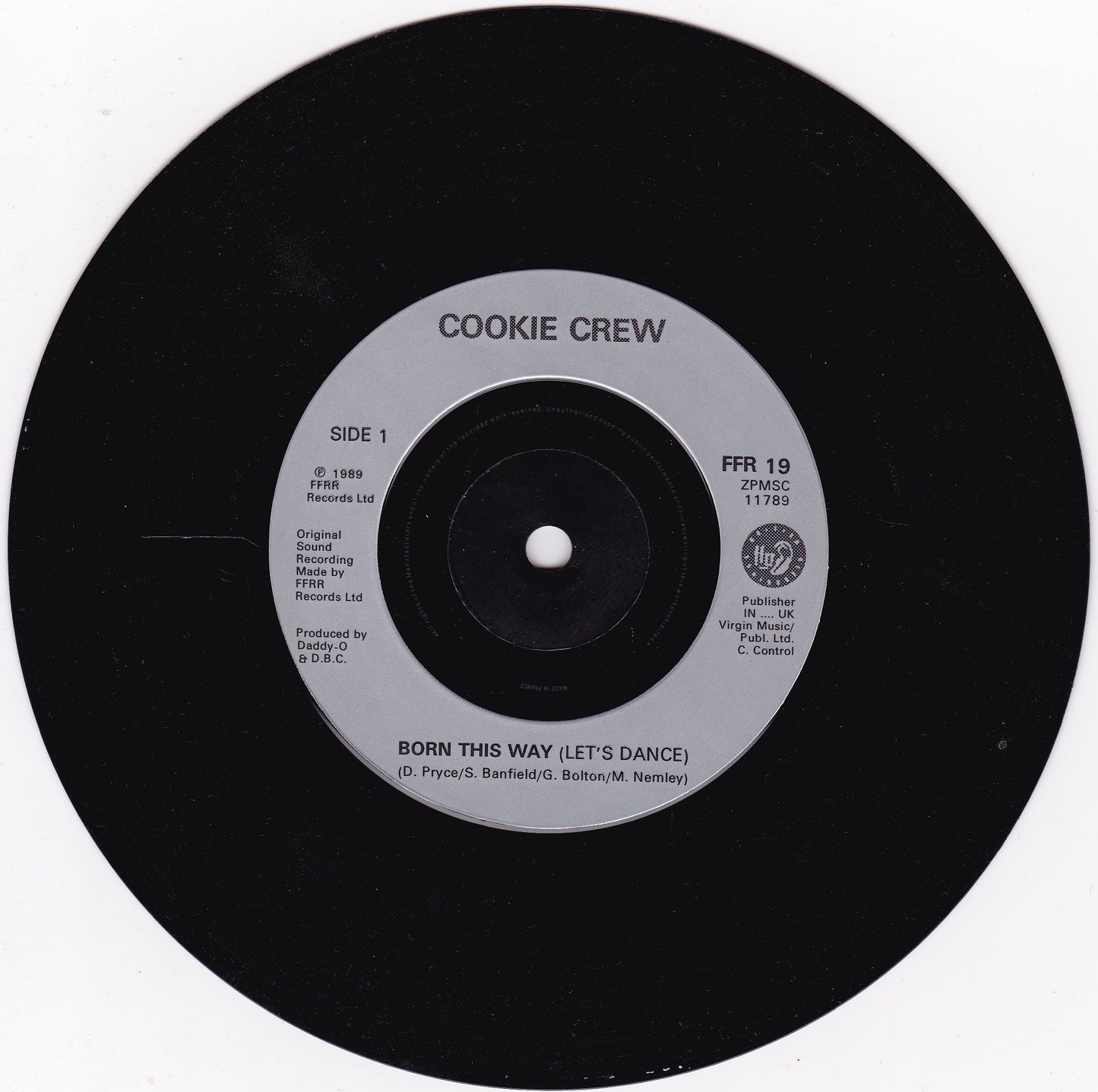 The Cookie Crew - Born This Way (Let's Dance) (1989) 7" vinyl single VG/-