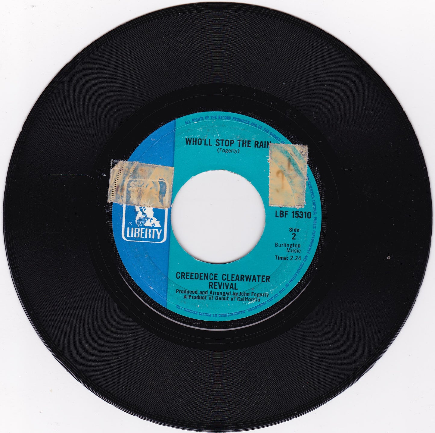 Creedence Clearwater Revival ‎– Travelin' Band (Liberty 1970) 7" vinyl single G+/- jukebox