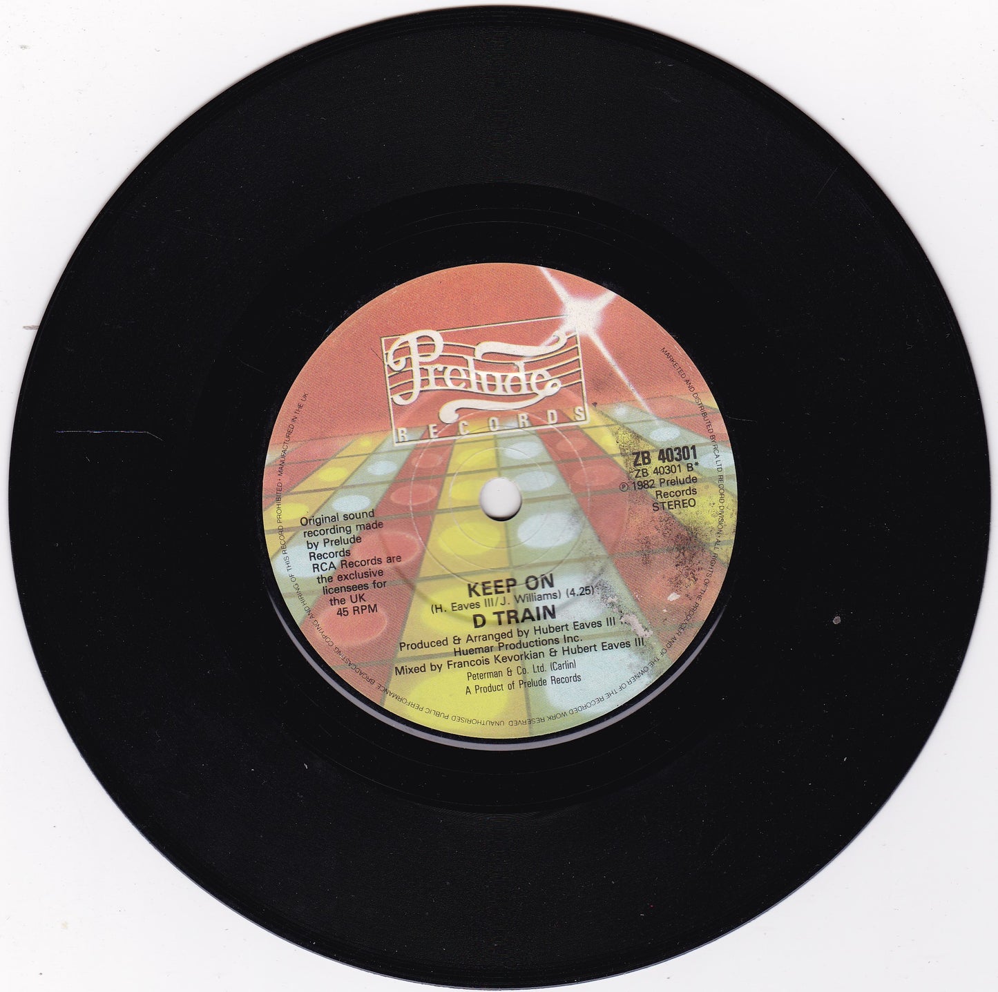 D-Train ‎– You're The One For Me (Labour Of Love Mix) (Prelude 1985) 7" vinyl single G+/-