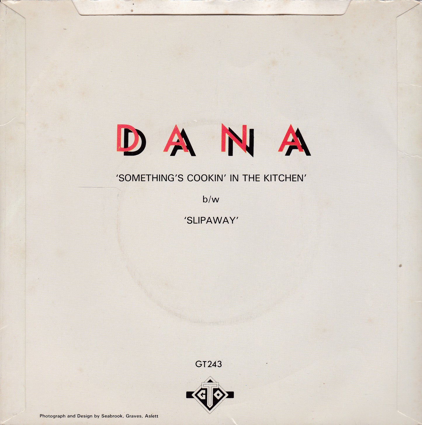 Dana ‎– Something's Cooking In The Kitchen (GTO 1979) 7" vinyl single G+/VG